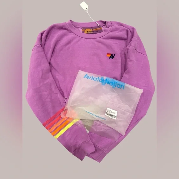 AV Cropped Crewneck Sweater - Picture 2 of 2